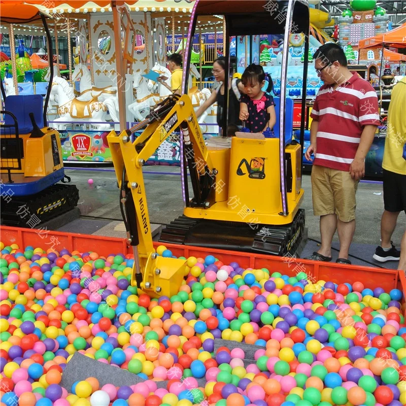 Interesting High Quality Entertainment Amusement Playground Mini Kids Electric Rides Children Excavator for Sale