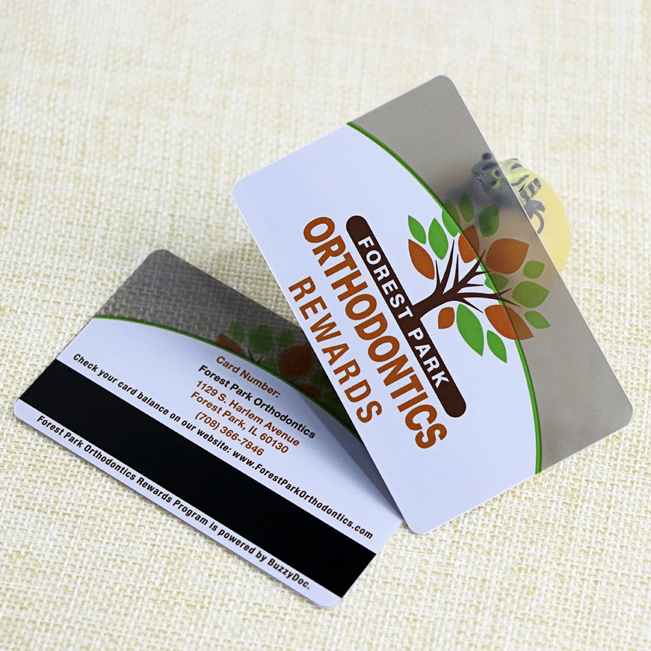 Unique PVC Plastic Customized Transparent Magnetic Stripe Cards