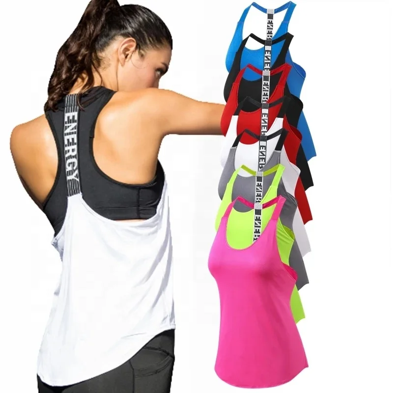 
Wholesale summer fashion yoga tank top quick-dry loose sleeveless sport shirt workout fitness tank top women sublimated tank top 