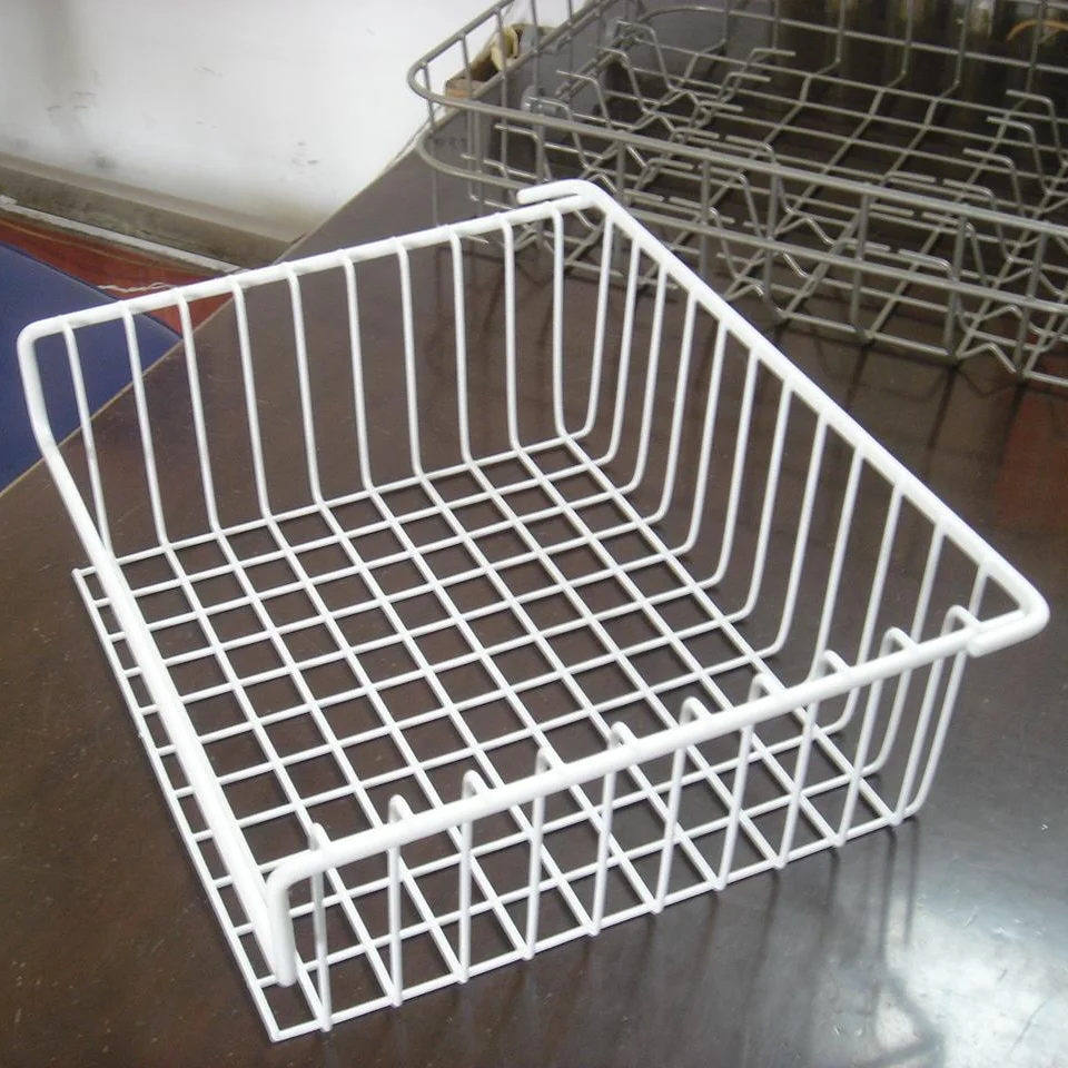 Refrigerator Spare Parts White Wire Mesh Freezer Basket
