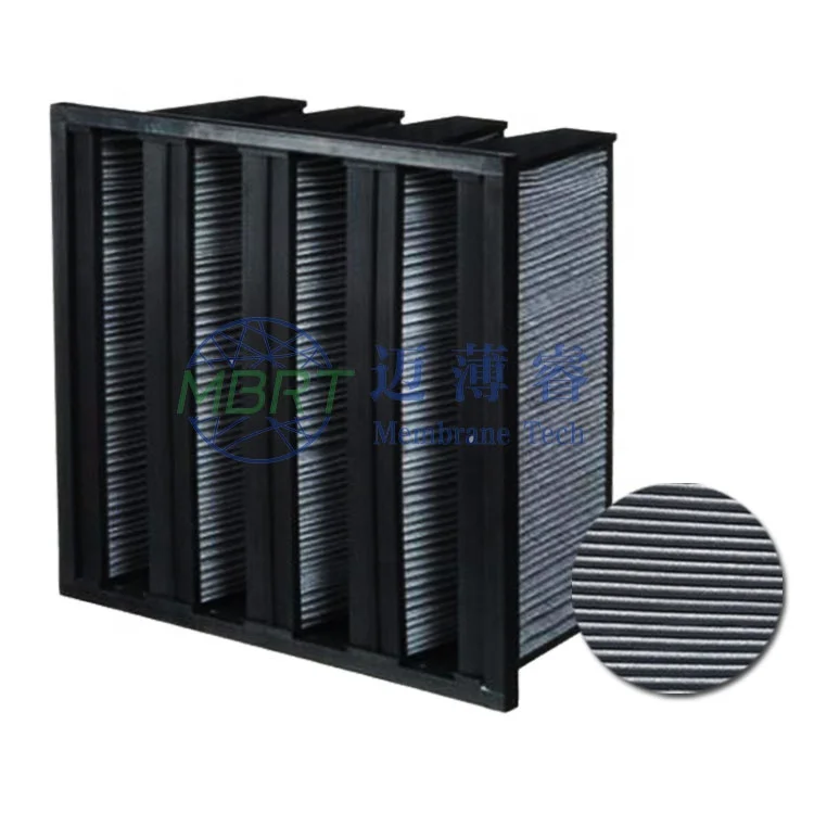 Manufacturer mini pleated combined V-bank hepa filter for ventilation air conditioning and heating system
