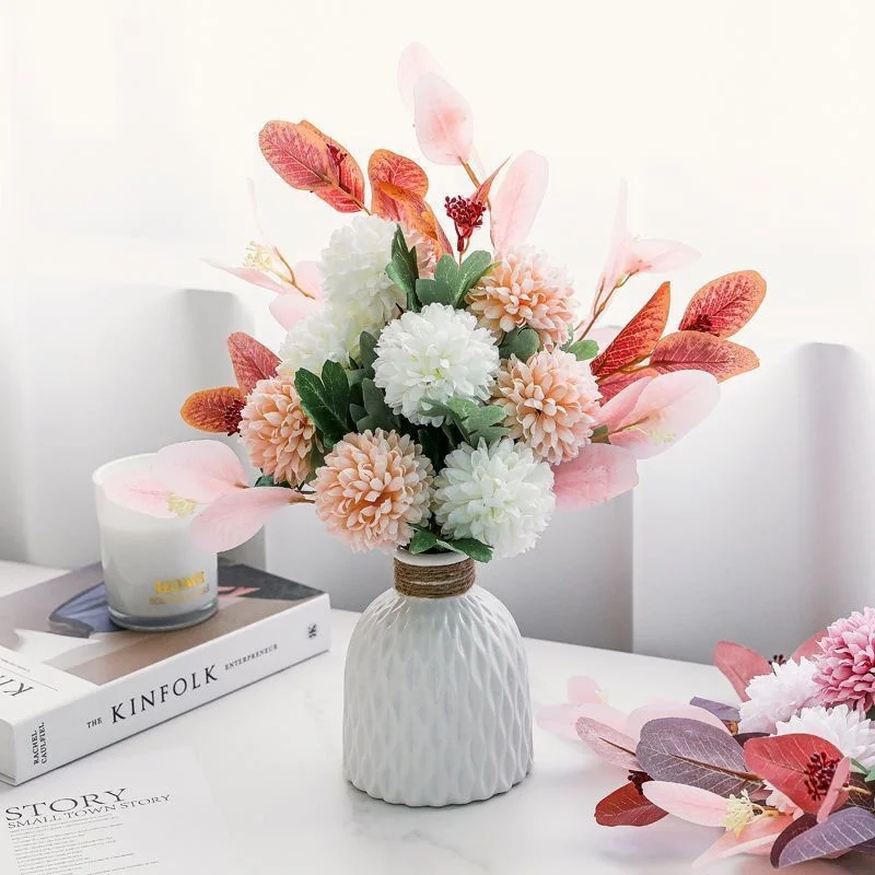 Nordic style light luxury creative ceramic vase hallway office desk surface panel dining table flower decoration
