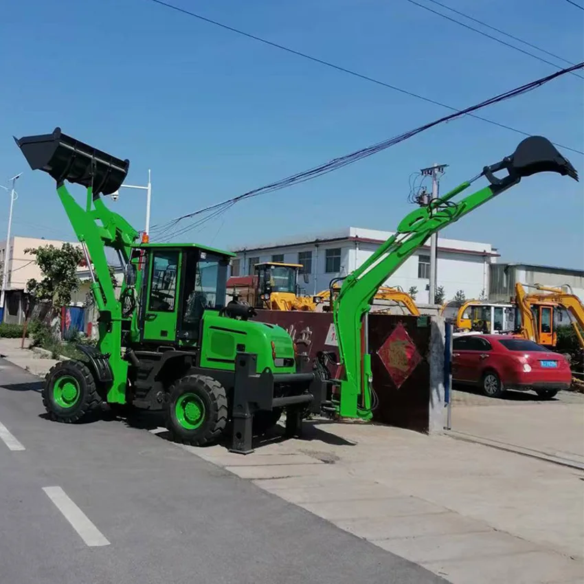 free shipping chinese mini backhoe loader 4x4 compact tractor with loader and backhoe