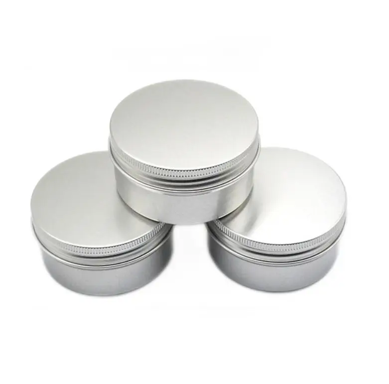 80ml, 80g, 3oz aluminum tins aluminum cans with threaded screw top cover lid factory wholesale in large stock