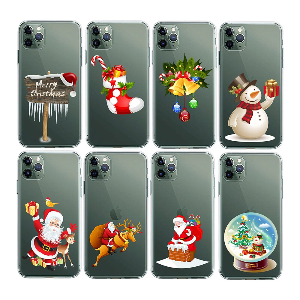 
Merry Christmas Santa Claus Soft TPU Mobile Phone Case For new iPhone 11PRO MAX 