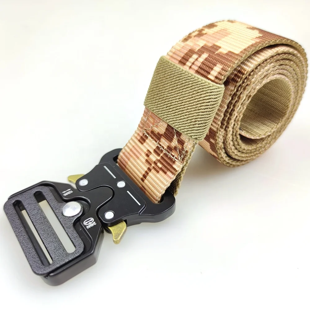 Fashion camouflage outdoor durable nylon men tactical belt for men