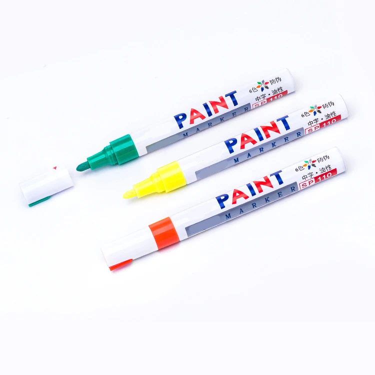 zhejiang wholesale 3mm Permanent Paint Markers Oil Based Metal Paint Pen round Tip Plastic Paint Marker