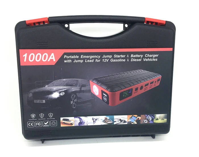  Прочный Geek RG1000 безопасность 1000 А портативный компактный автомобильный стартер аккумулятор бустер и блок питания с