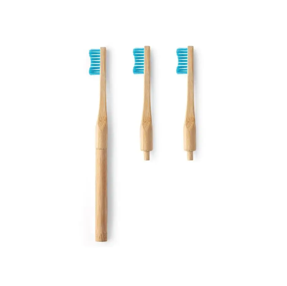 
Eco Friendly Organic Bamboo Replacement Toothbrush Custom Logo Bamboo Toothbrush Replaceable 
