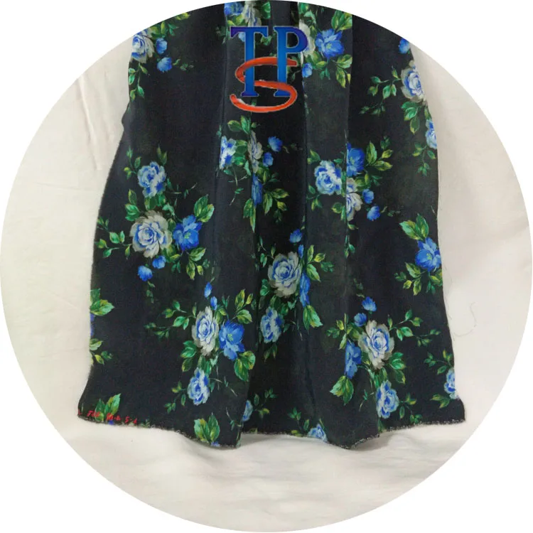 14mm unique printed 100 pure silk CDC  crepe de chine fabric