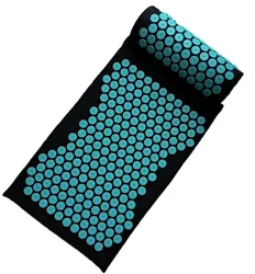 Hot sale car chair bed human acupuncture therapy pain relief device cervical spine muscle relaxation massage mat and pillow set