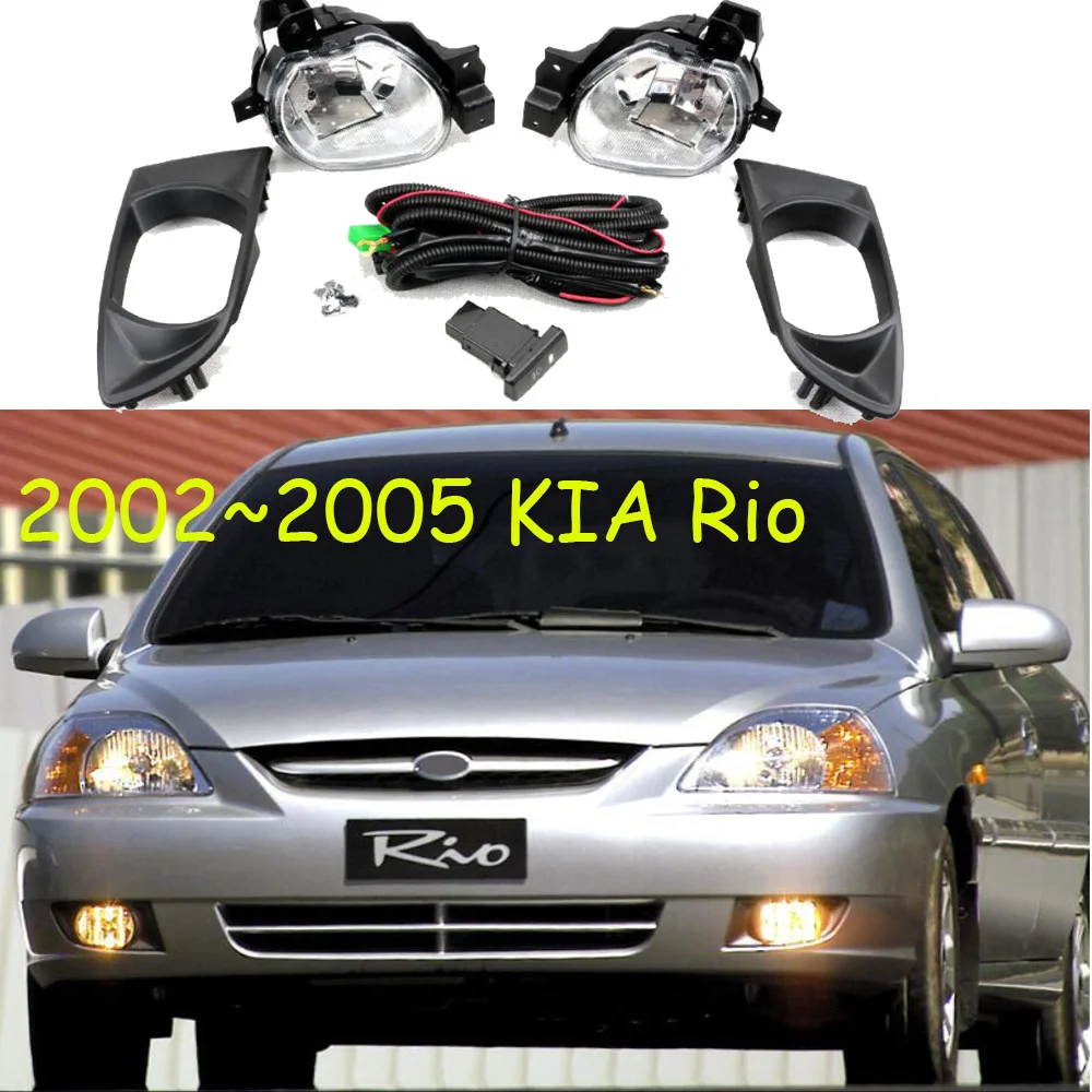 Автомобильный бампер фары для 2002 ~ 2005y Kia Rio K2 Противотуманные фары автомобильные аксессуары галогенная лампа автомобильный головной свет rio фары