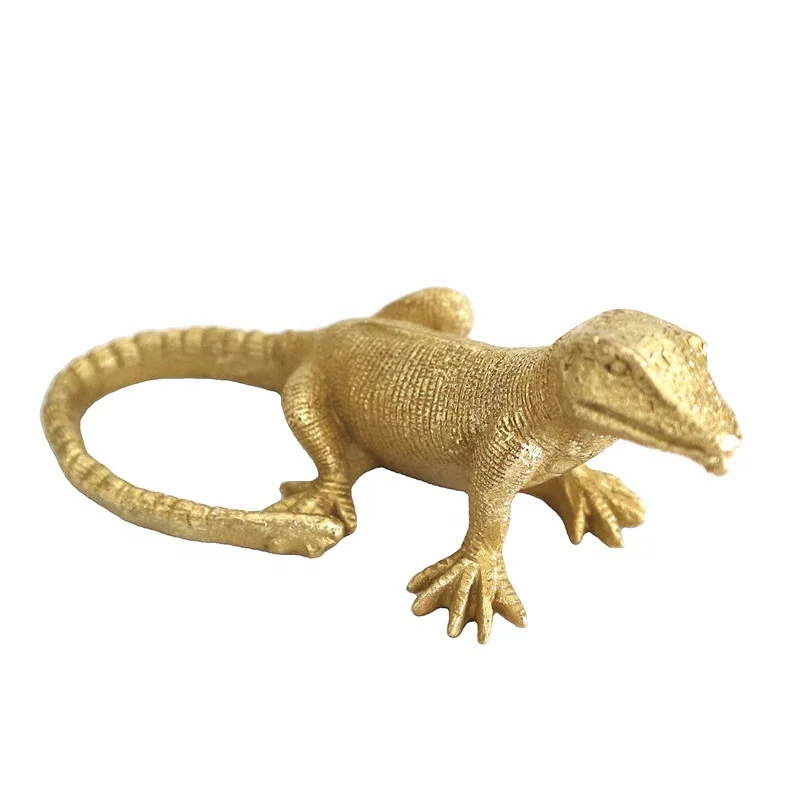 Indoor Home Decor Animal Sculpture Ornament Resin Chameleon Figurine Model Style Lizard Statue for Wall
