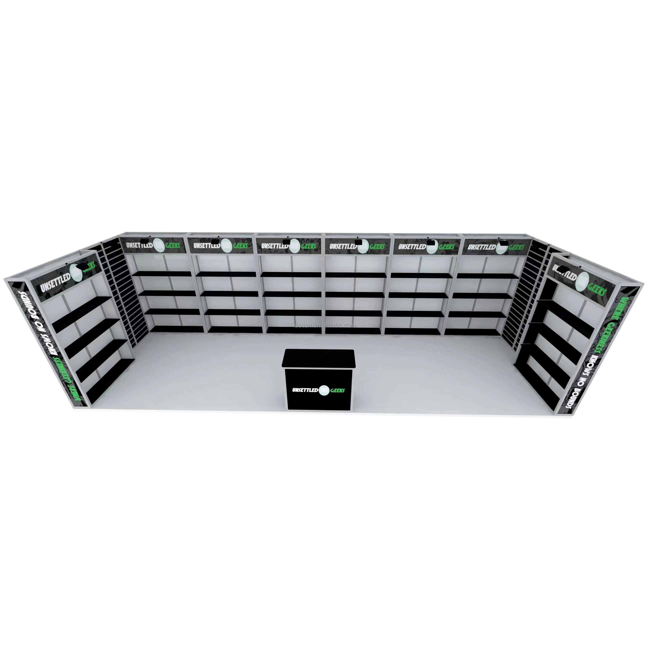 Detian Offer Exhibition Stand booth Trade Show Booth Aluminium Profile System Carton,wooden Booth Design, Manufacture