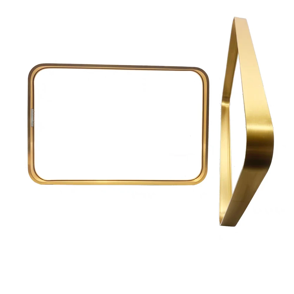 Eco-friendly picture photos frame black painting canvas aluminum profile recyclable square round aluminum glasses mirror frame