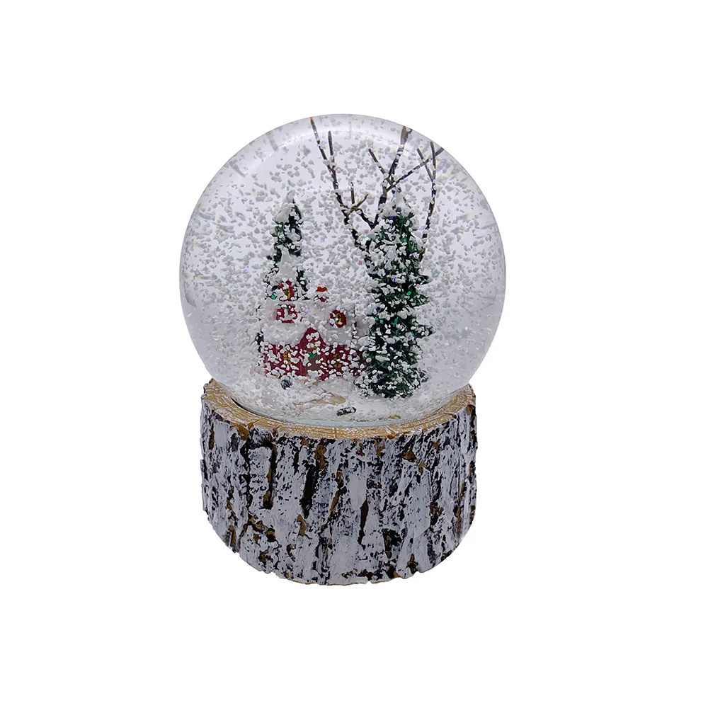  Winter Country Scene 100MM Resin Hand Painted Snow