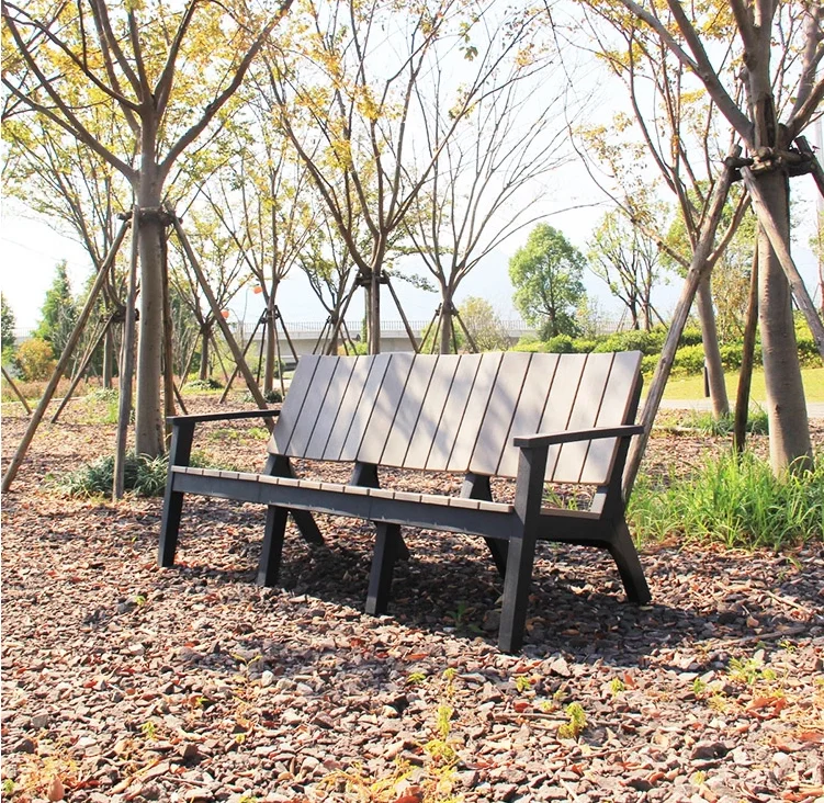 3-seater plastic reliable quality garden outdoor furniture leisure wooden chair with dining chairs