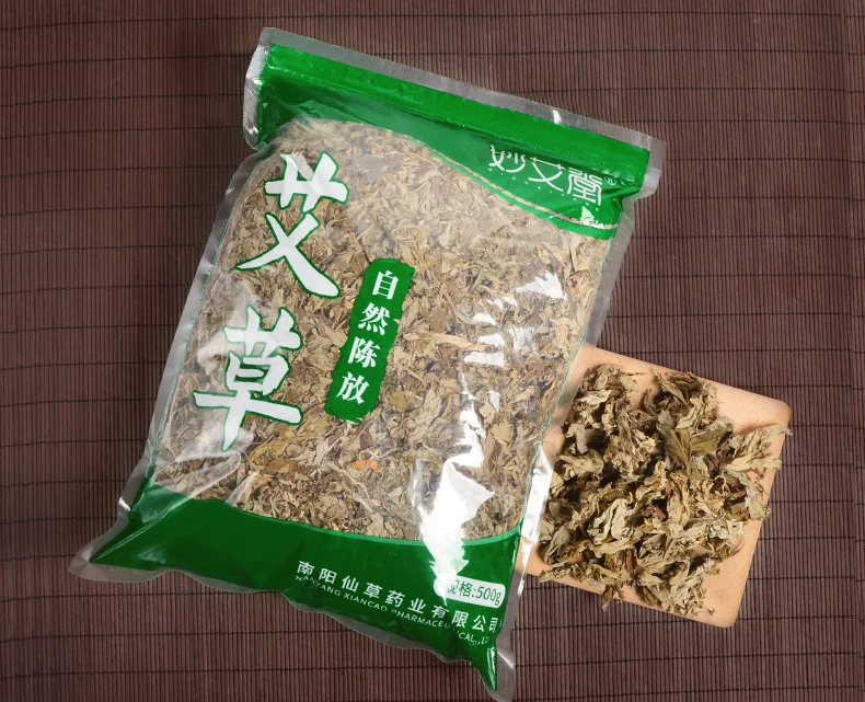 500g Moxa Leaf Dried Wormwood Leaves Folium Artemisiae Argyi Mugwort Herbs Warm Body Massage