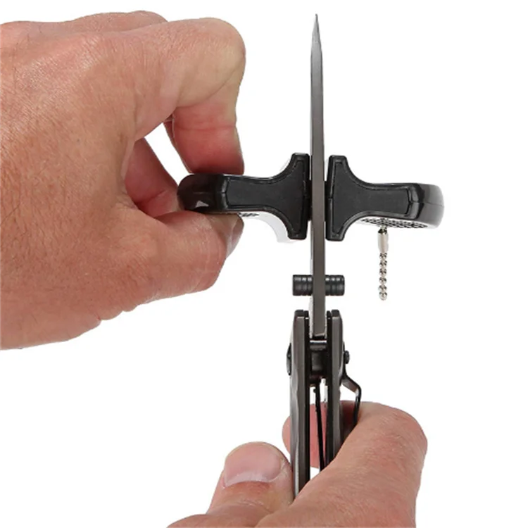 Two slot knife sharpener portable fast knife sharpener of grinding size mini knife sharpener