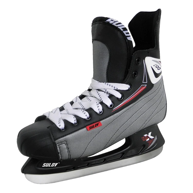 Adjustable Ice Skates Adult Beginner Speed Ice Hockey Skate Shoe Rink One-piece Skates Without LACES for Women Men