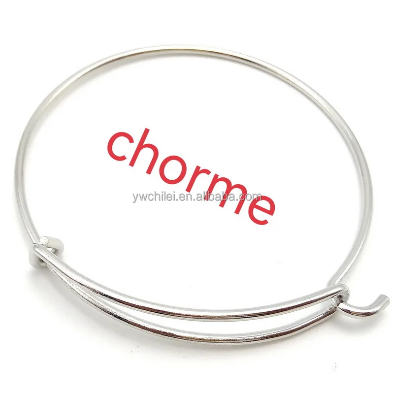DIY Metal Adjustable Wire Blank  Fashion Expandable Bangle Bracelets