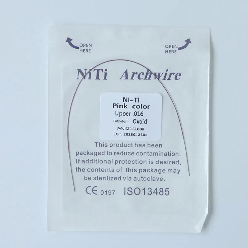 Dental Orthodontic Nitinol Color White Coated Arch Wire