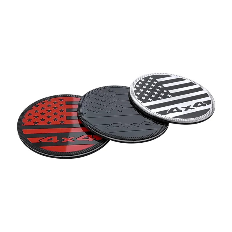 4X4 zinc alloy american flag car emblem Manufacturers customize car stickers with superglue personality and beauty