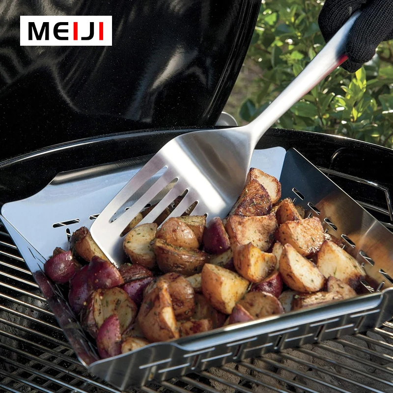 Deluxe 4pcs BBQ Set with Stainless Steel Function Part and Solid Wood Handle