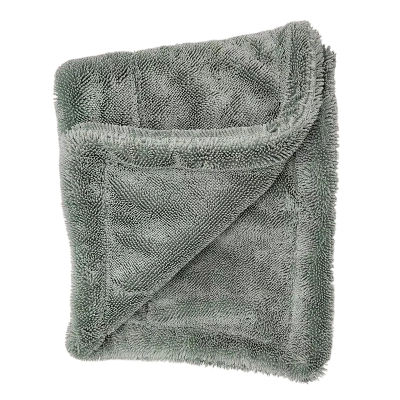 High GSM 1200gsm 1300gsm 1400gsm Double Sided One or Two Colors Microfiber Twist Loop Car Washing Cleaning Towels