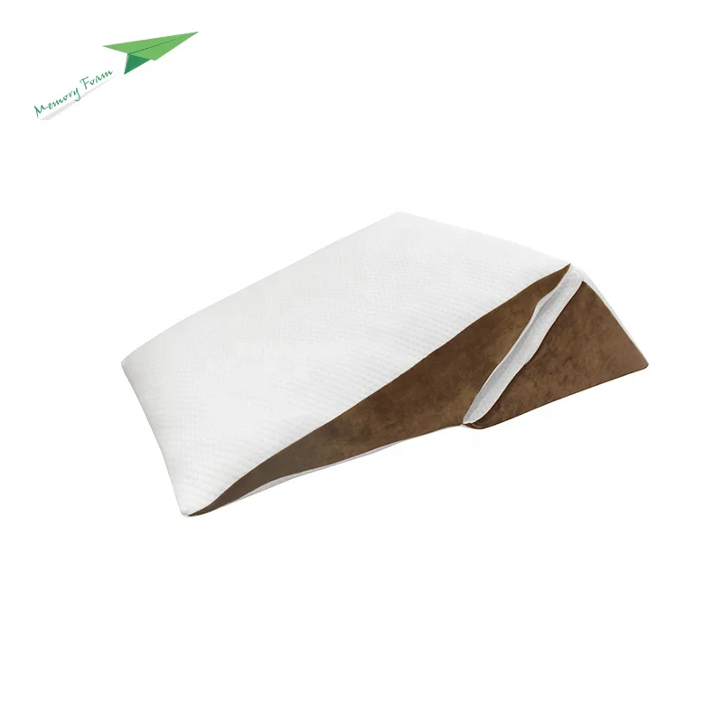 
memory foam back support adjustable 3-in-1flip bed wedge pillow 