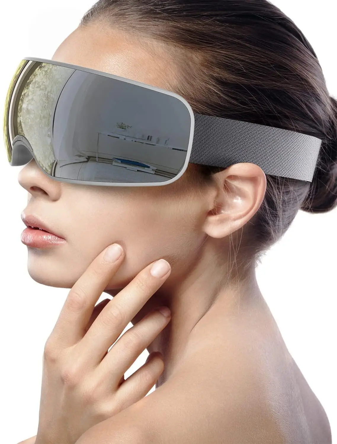 Healthpal Oem Odm Smart 16 Micro Motors Music Theraremedy Heated Eye Care Pain Massager Instruments With Heat And Vision Window