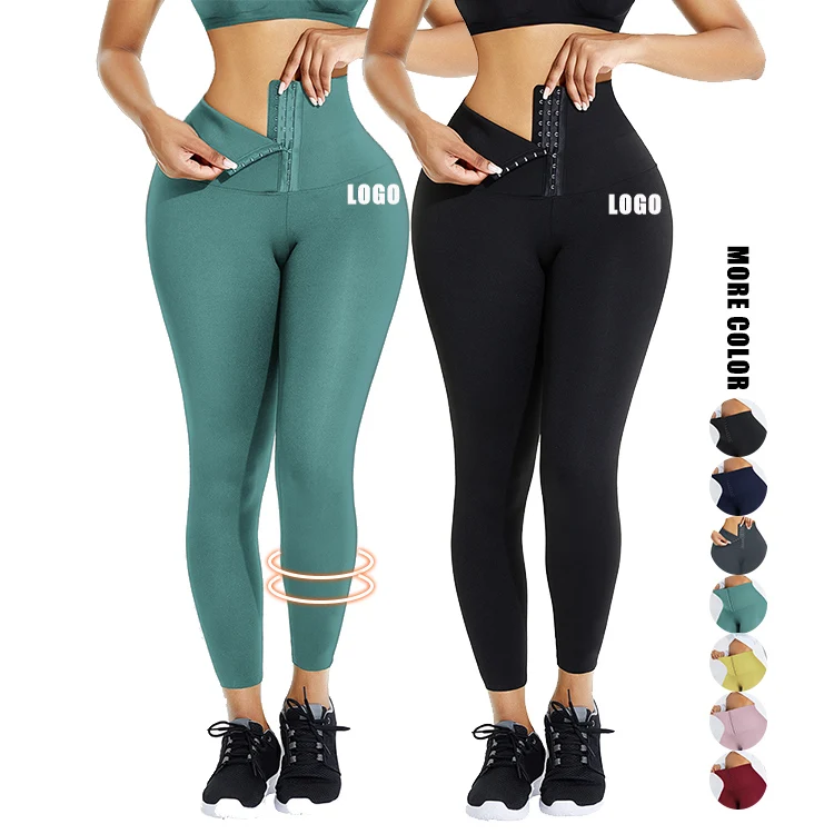 Logo Service Abdominal High Compression Fat Burning Body Shaper Yoga Pants Fitness Women Shapewear Shapers