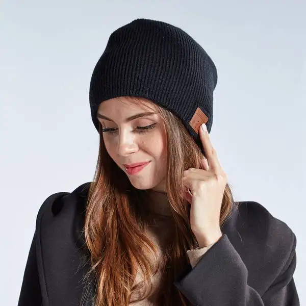 Nice quality bluetooths with light fisherman custom beanie hat manufactures