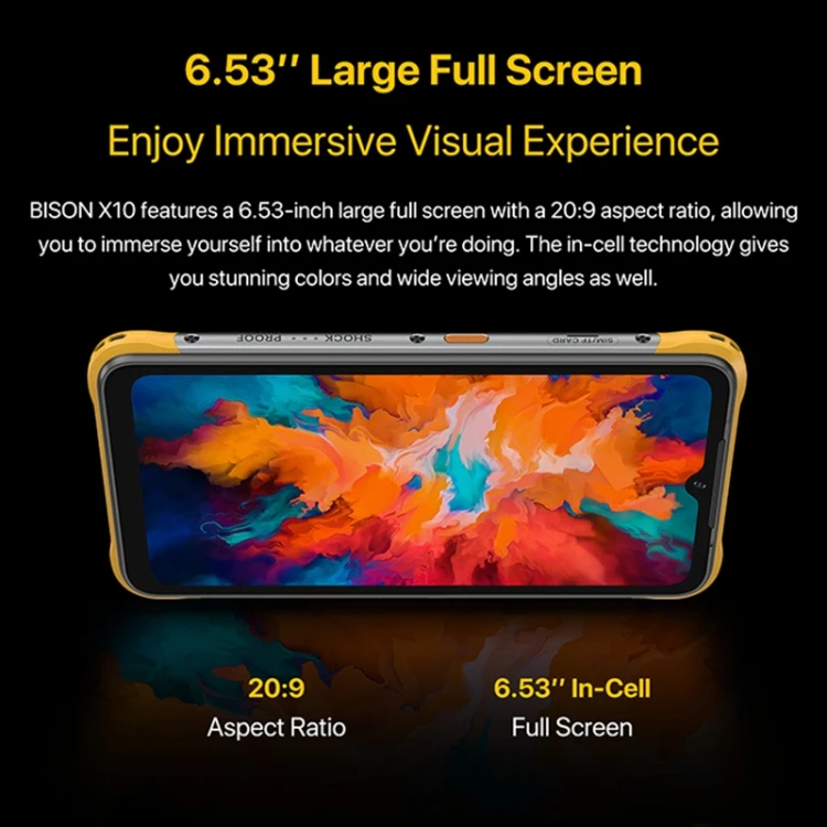 New Arrival Umidigi Bison X10 Rugged Phone 4+64GB Waterproof Mobile Phones 4G Android 11 Smartphones