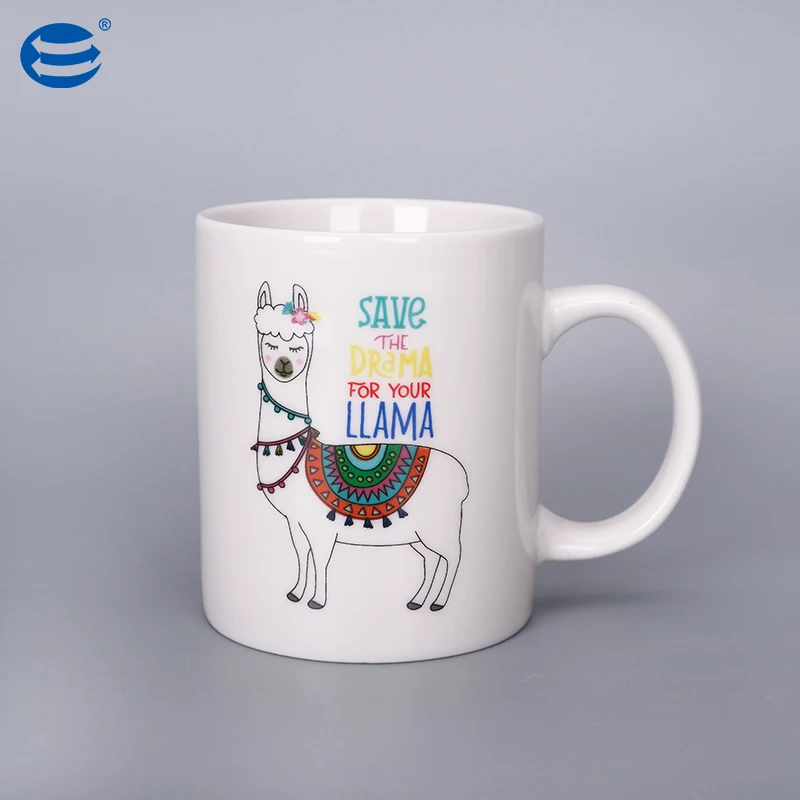 High quality cute animal design ceramic mug set sublimation mug tea cup custom coffee office porcelain mugs set