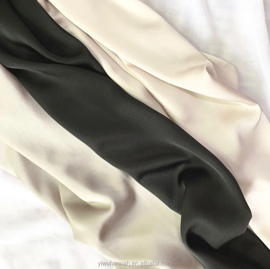 Latest Fashion luxury long scarves shawls solid color Crepe satin silk matte satin hijab