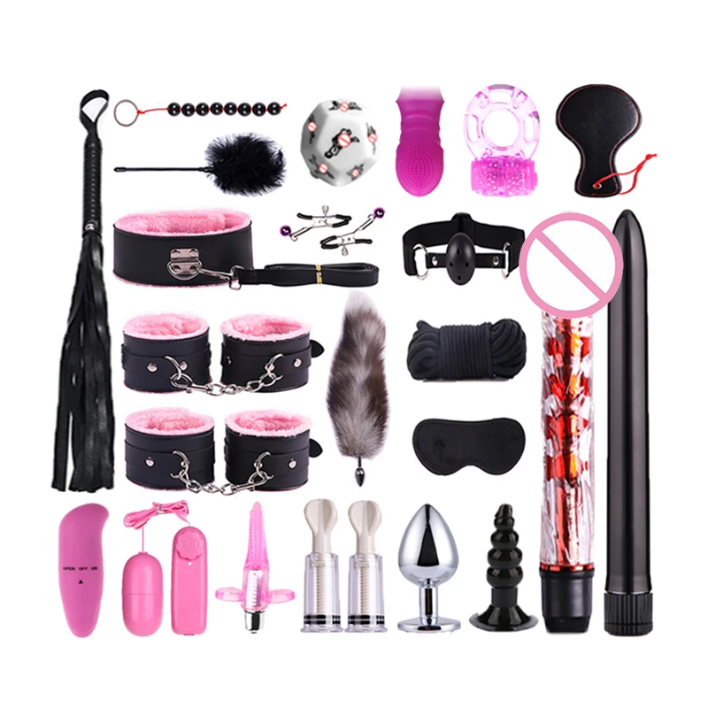 
23 Pcs Japanese Bondage Suit Adult Sm PU Leather Restraints Fetish Couples Game Slave BDSM Bondage Sets 