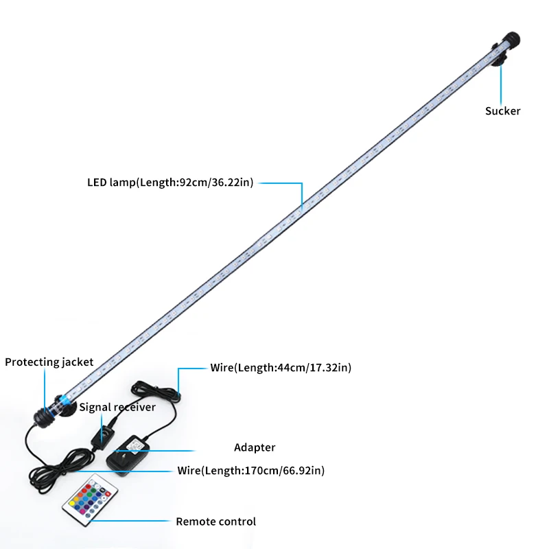 GL-51T Aquarium Completely Waterproof High Quality RGB Arowana LED Light for Wholesale