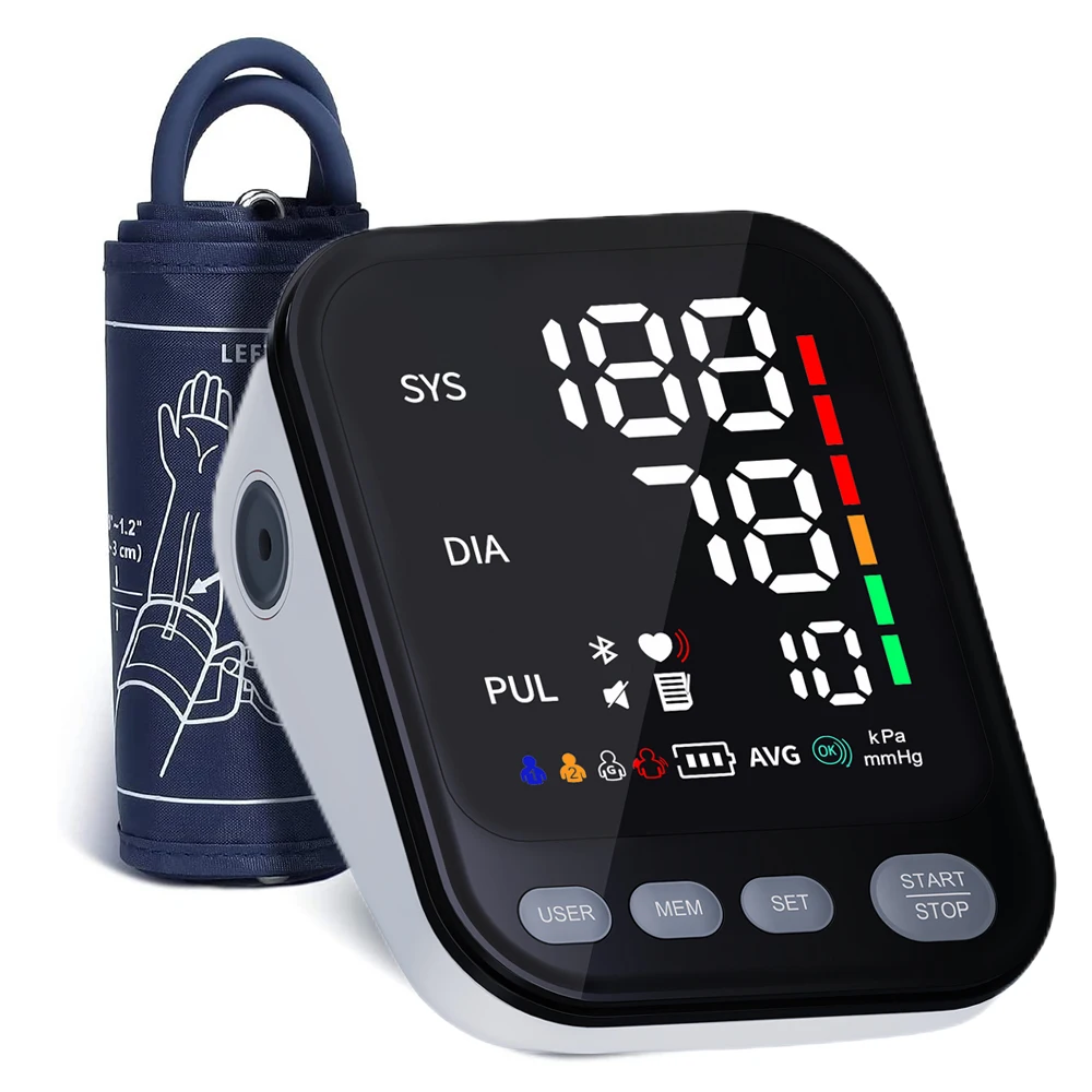 Hot Model BP Monitor Customization Big Screen Digital Tensiometros Electric Automatic Arm Blood Pressure Monitor