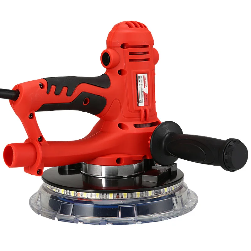 1250W Portable Dust-Free Wall Sander LED Strip Light DIY Variable Speed 180mm Electric Putty Grinder Sanders Tool Drywall