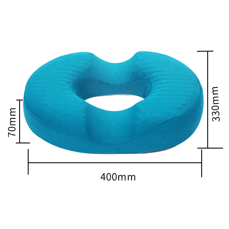 Water Resistant Donut Pillow for Tailbone Pain Cooling Custom Packing Logo Printing Memory Foam Knitted Gel Donut Seat Cushion