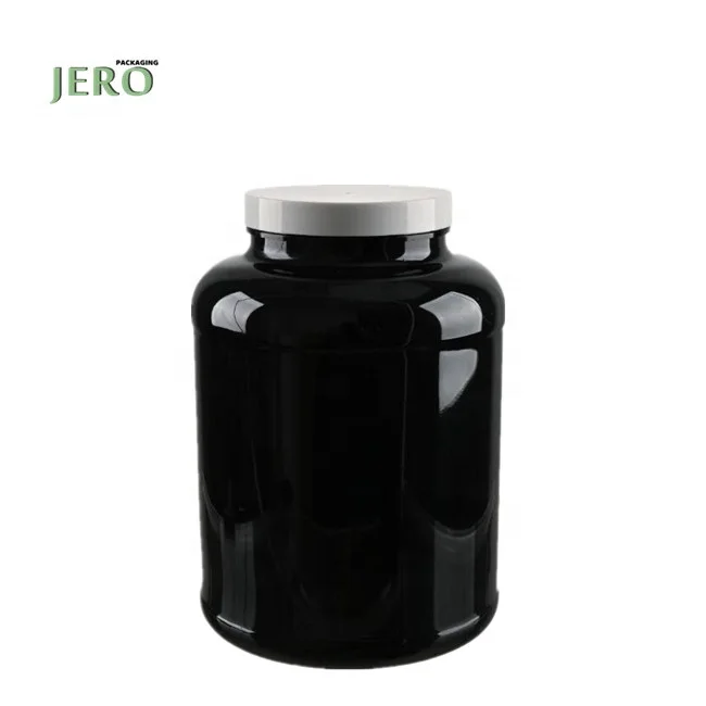 5000ml5kg Sport nutrition UV PET protein jar plastic tubs with lids protein powder jars bottle bucket foil stamping IML labeling