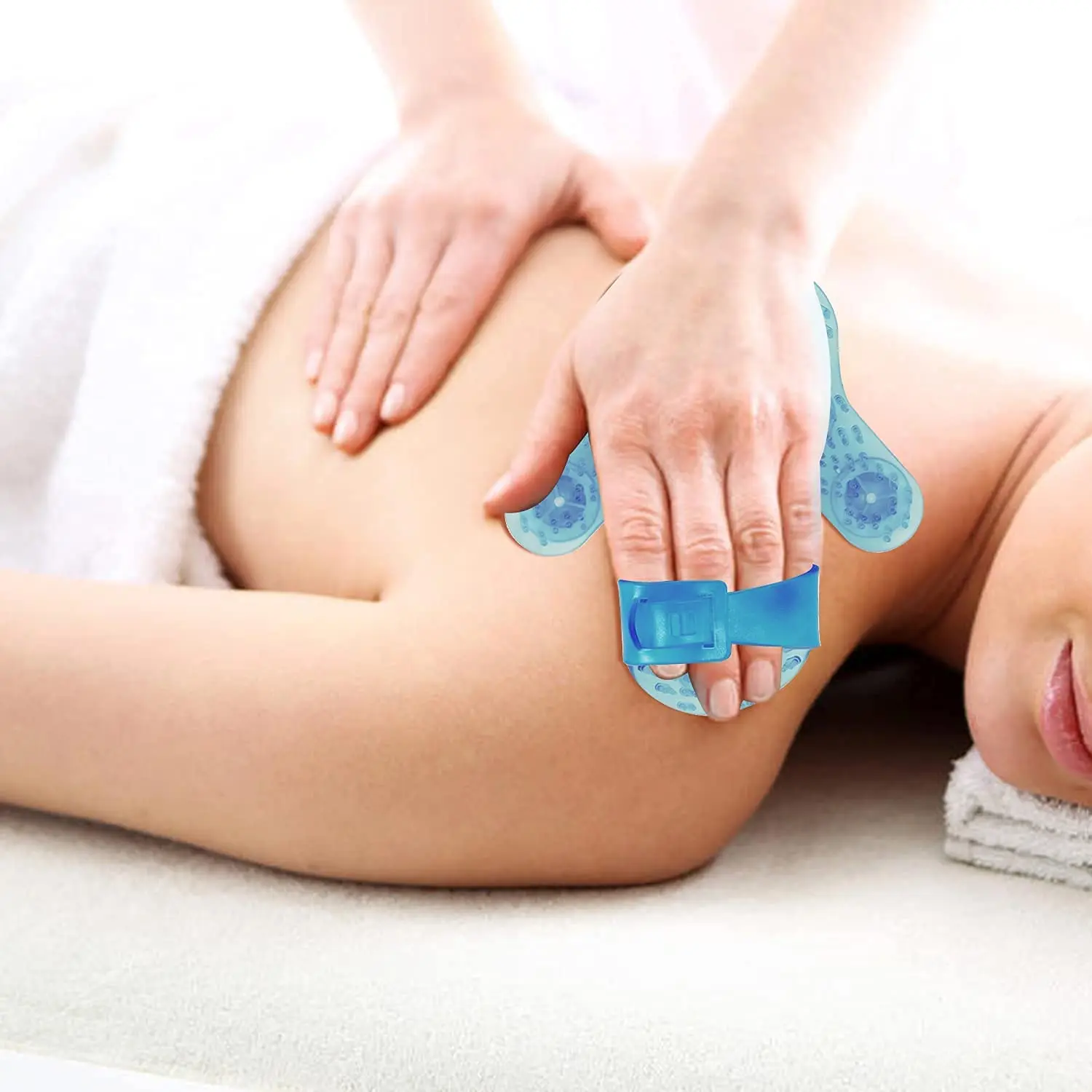 2022 best palm shaped Hand Cellulite body magnetic massage 360 degree Roller ball Palm Shaped Body Massager