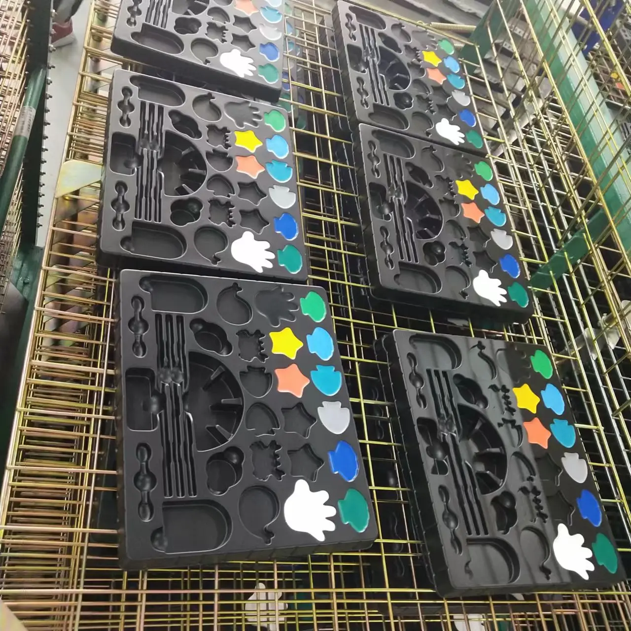 Safe non-toxic body art water activated  make up children clown colors stencils tools kit for kids glitter face painting