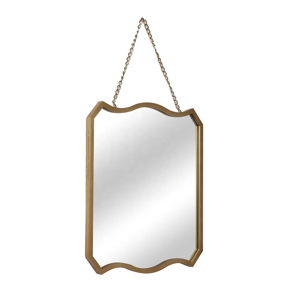 Squared Metal framed Wall Mirror with hanger Decorative Mirrors for Bedroom Living Room office