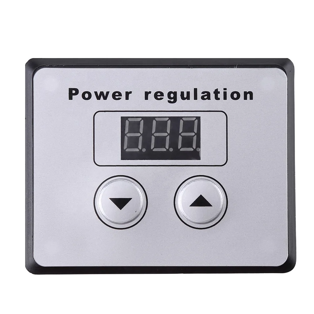 AC 220V 10000W 80A Digital Control SCR Electronic Voltage Regulator 10-220V Speed Control Dimmer Thermostat + Digital Meters