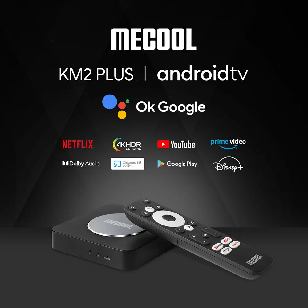 2023 4K Android TV Box MECOOL KM2 Amlogic S905X2 2GB DDR4 USB3.0 SPDIF Ethernet WiFi Multi-streamer HDR 10 IPTVBOX