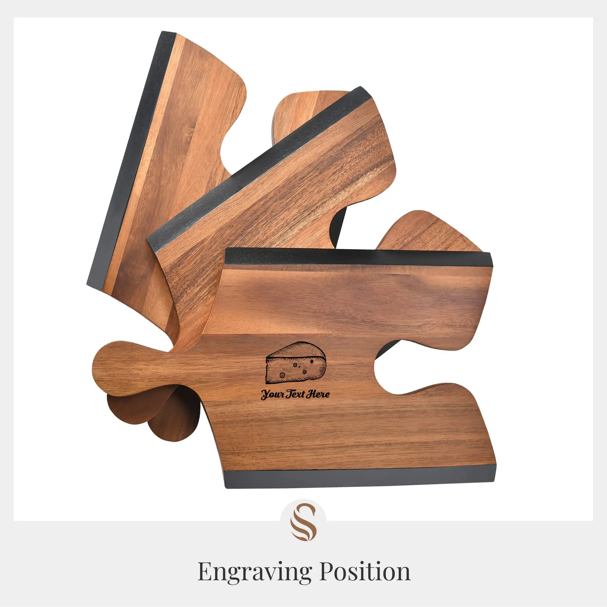 Wholesale  Bamboo Wood Serving Tray Set Counter Bread Cheese Vegetables Meats Premium Chopping Board wooden boards for cheeses