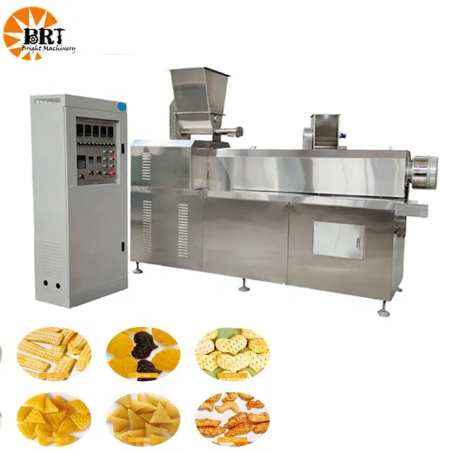 2d 3d fryums manufacturing indian pani puri making extruder machine automatic 2d3d snacks pallet production line