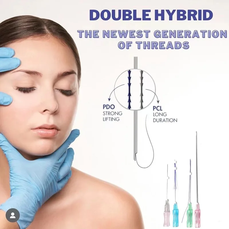 korean PDO thread lift Ultra V line 18g COG 3D 4D 6D W / L Blunt Cannula Face Lifting Thread For Face And Body